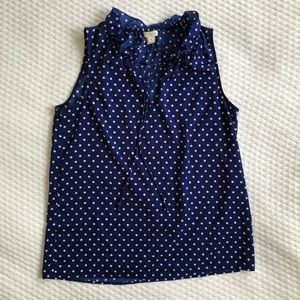 J crew ruffle tie neck blouse